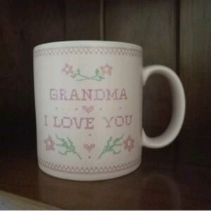 Vtg 80's Russ Pink Grandma I Love You Ceramic Gift Mug